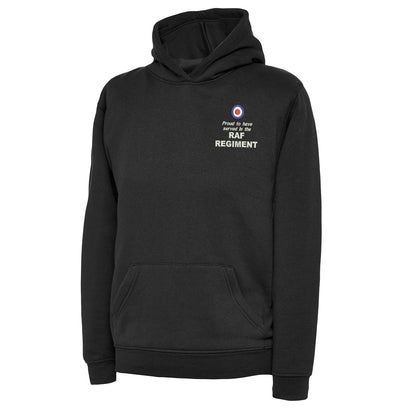 Proud to Have Served in The RAF Regiment Embroidered Children's Hoodie