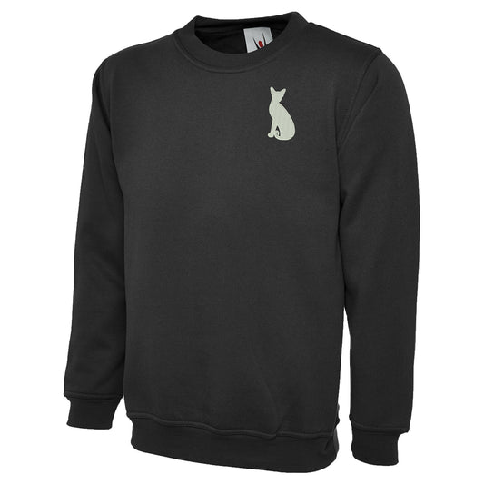 Siamese Cat Embroidered Classic Sweatshirt