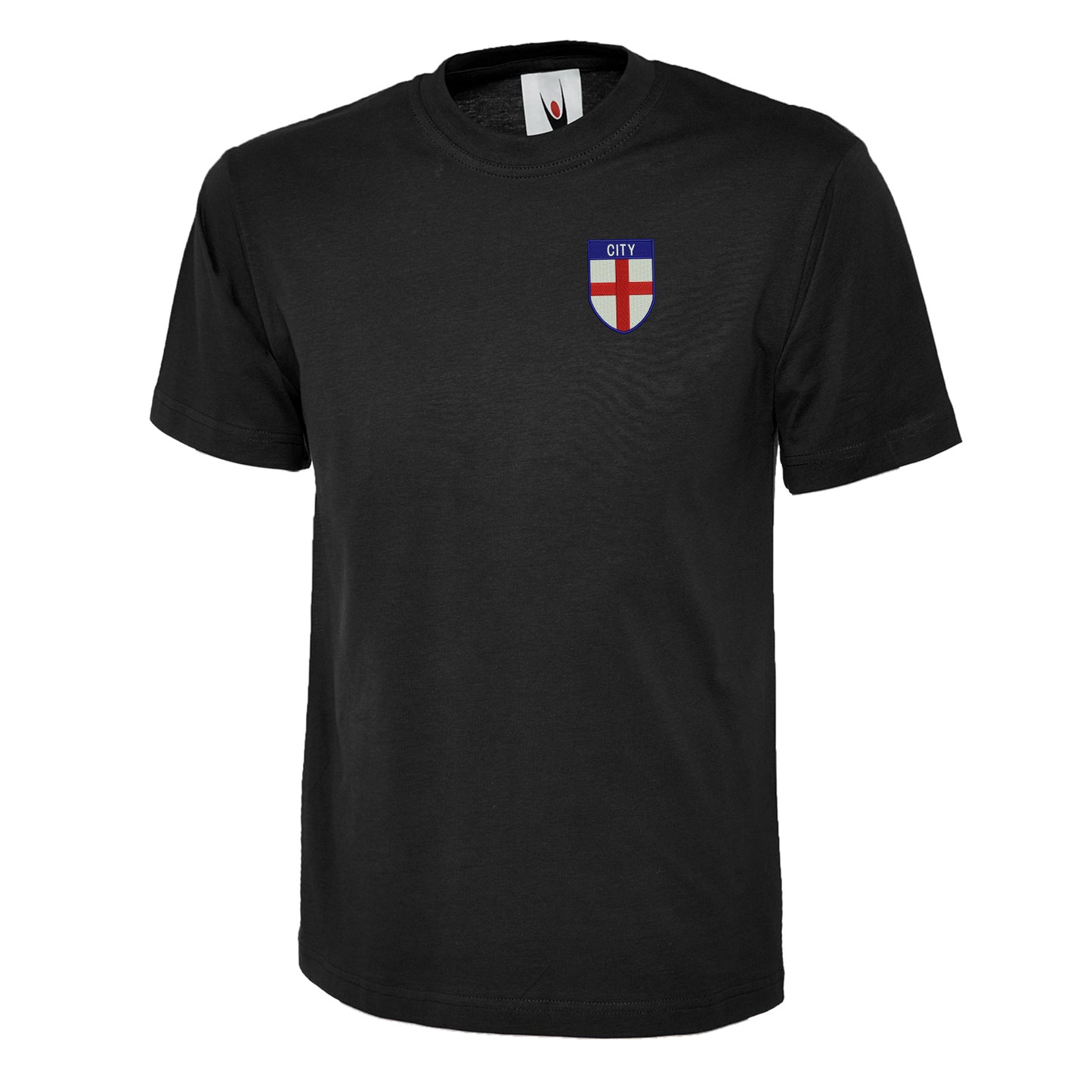 City Flag of England Shield Embroidered Children's T-Shirt