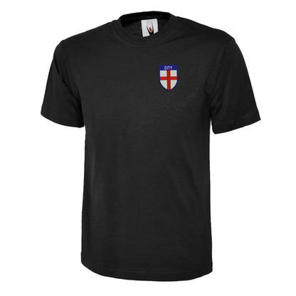 City Flag of England Shield Embroidered Children's T-Shirt