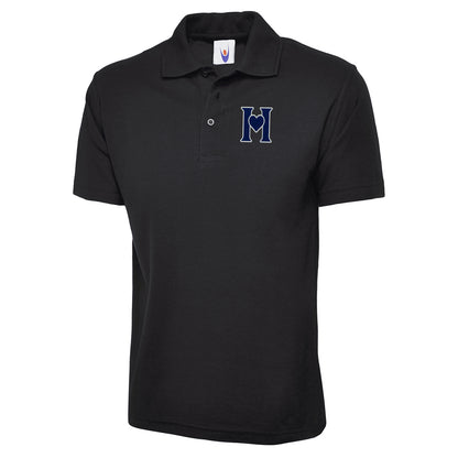 Retro Old School Hearts Football Polo Shirt
