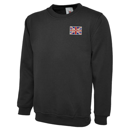 Leicester Coloured Union Jack Embroidered Classic Sweatshirt