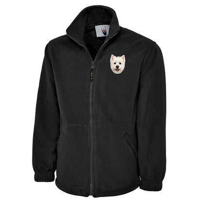 Westie Dog Face Fleece Jacket