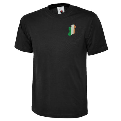 Ireland Flag Map Embroidered Classic T-Shirt