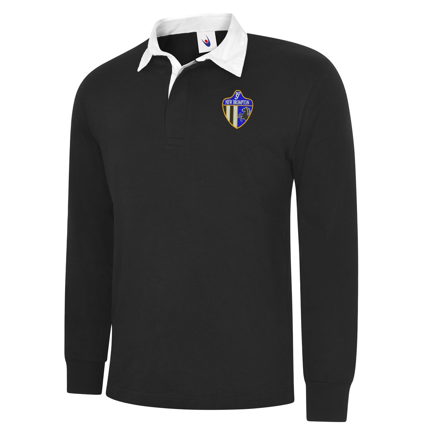 Retro New Brompton Embroidered Long Sleeve Rugby Shirt