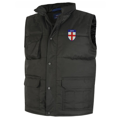 City Flag of England Shield Embroidered Super Pro Body Warmer