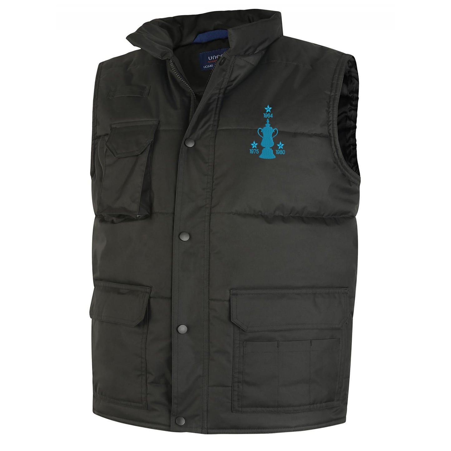 Retro West Ham Three Time Cup Winners Embroidered Super Pro Body Warmer