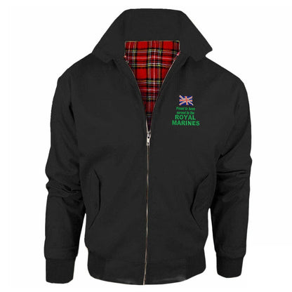 Proud to Have Served in The Royal Marines Embroidered Classic Harrington Jacket
