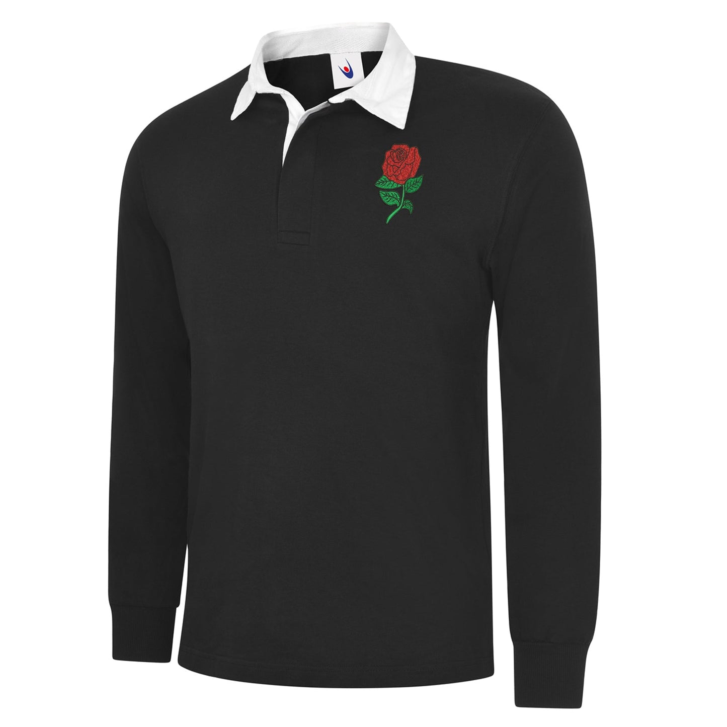 Retro England Rugby Embroidered Long Sleeve Rugby Shirt