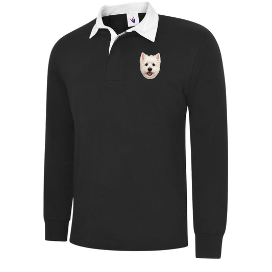 Westie Dog Face Football Top
