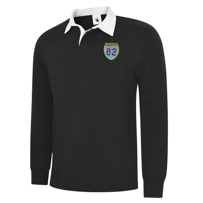 Retro Rotterdam 82 Embroidered Long Sleeve Rugby Shirt