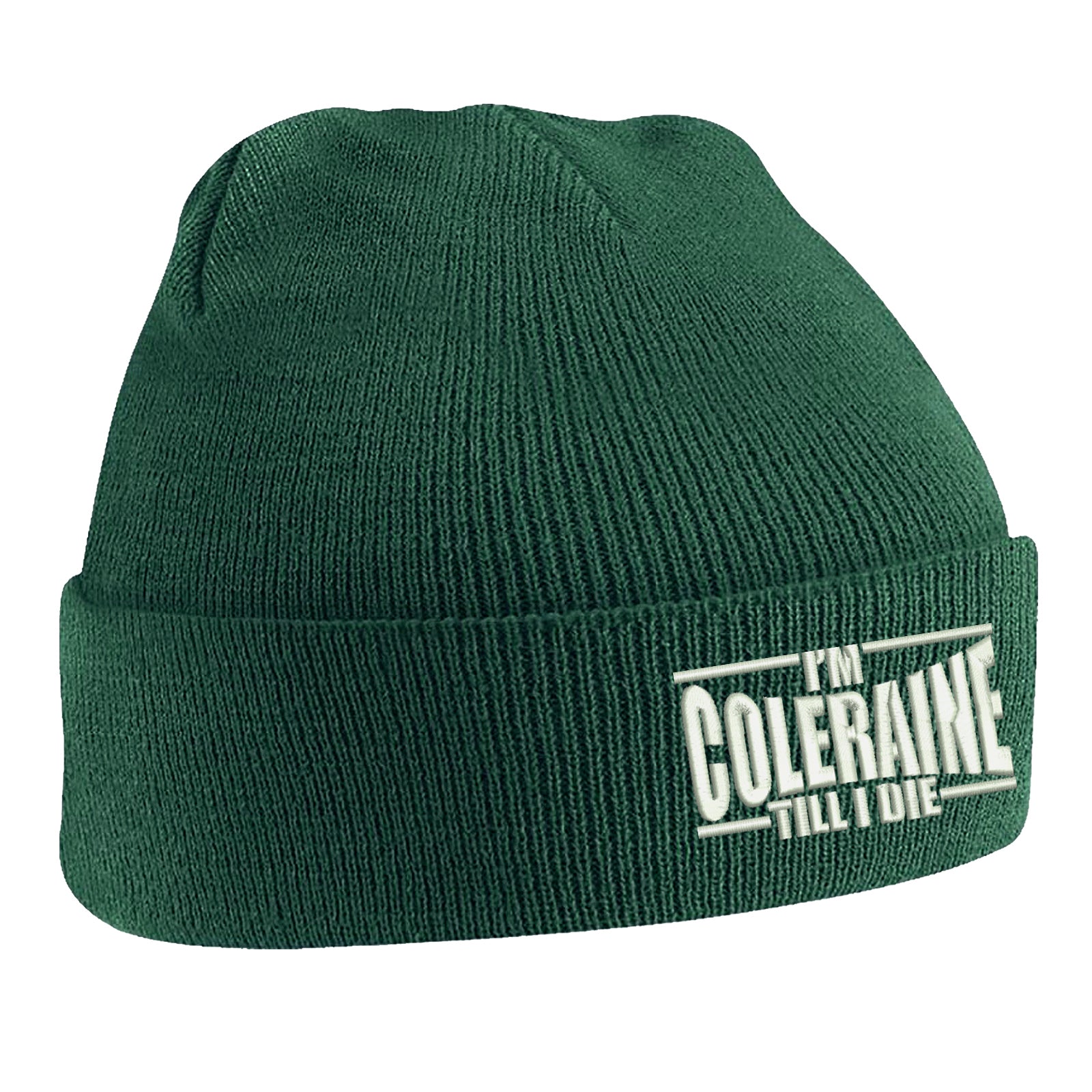 I am Coleraine Embroidered Beanie Hat