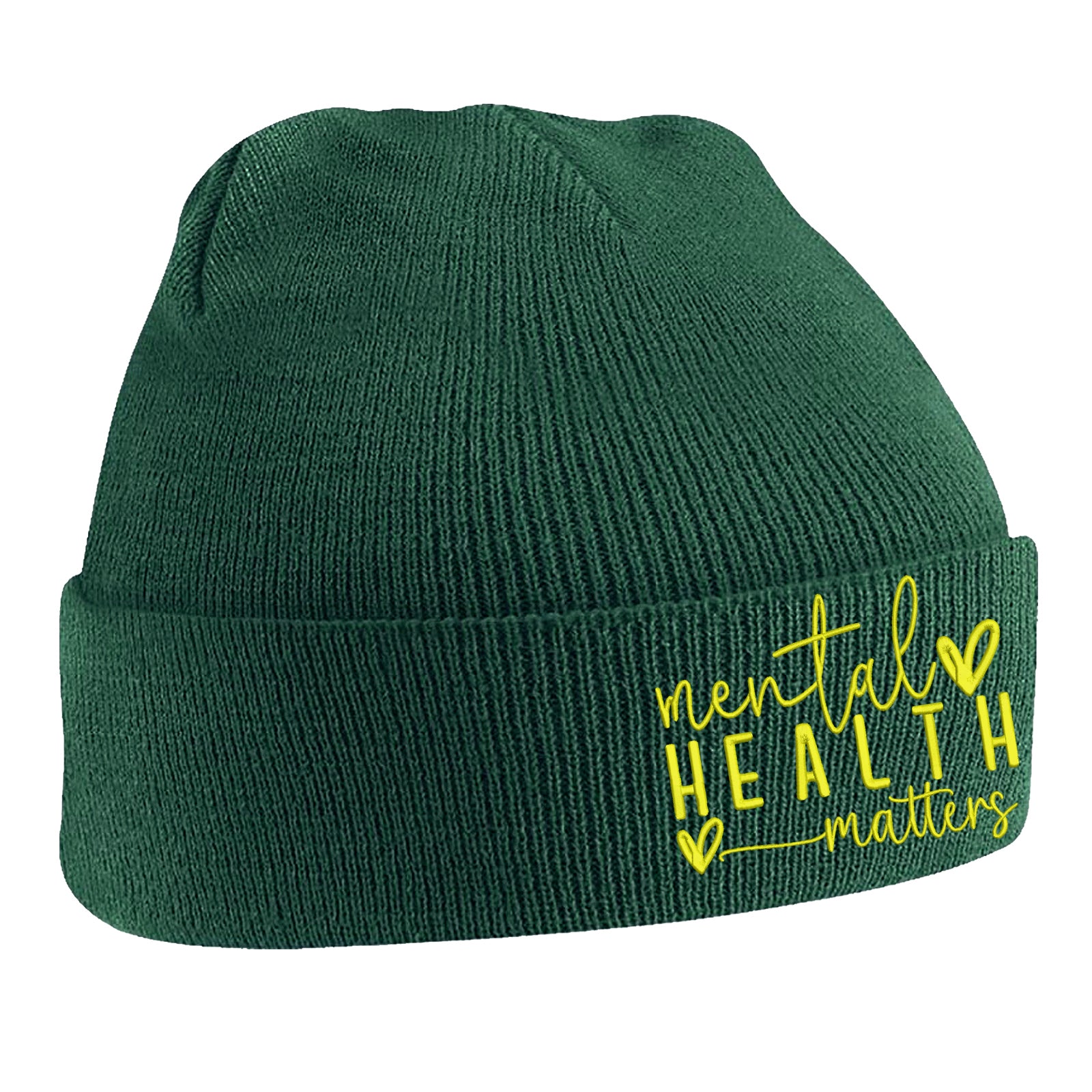 Yellow Mental Health Beanie Hat