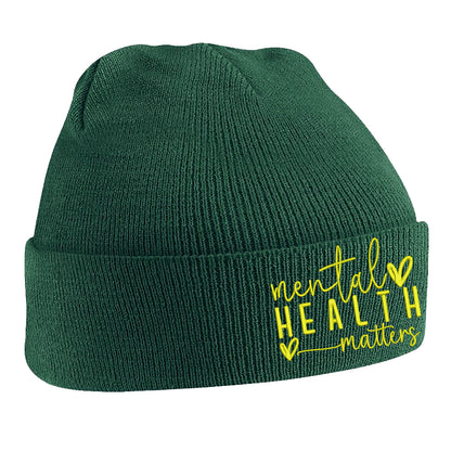 Yellow Mental Health Beanie Hat