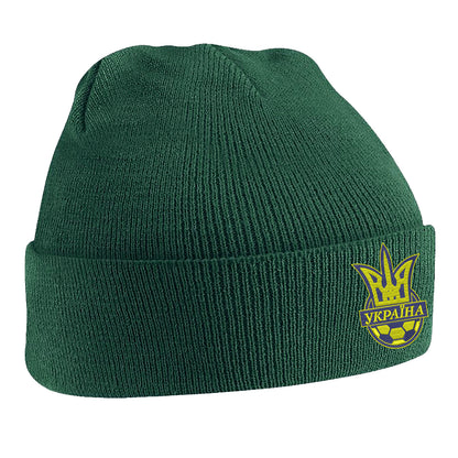 Old School Ukraine National Football Beanie Hat
