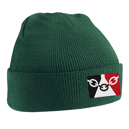 Black Country Flag Embroidered Beanie Hat