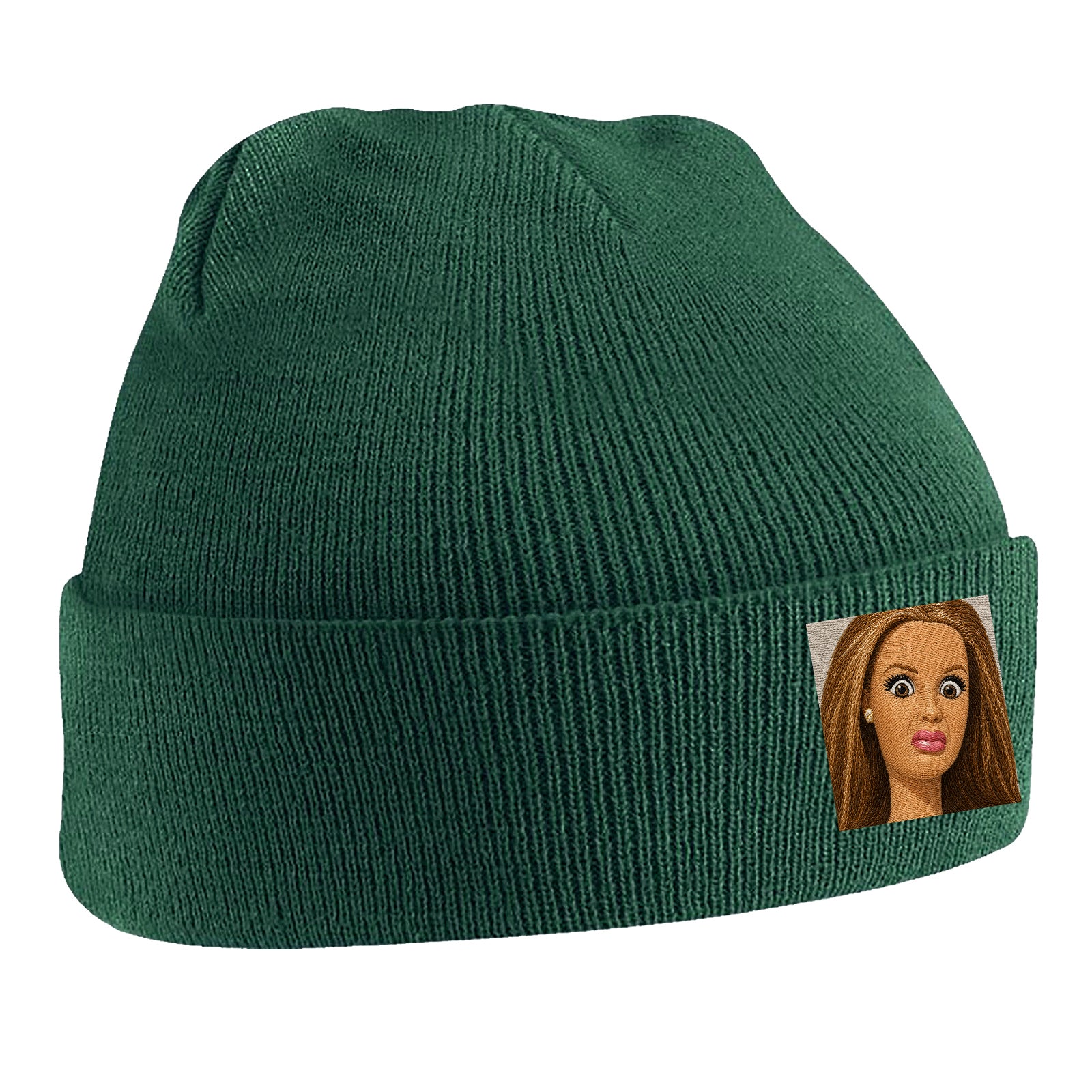 Funny Distressed Doll Face Meme Beanie Hat 