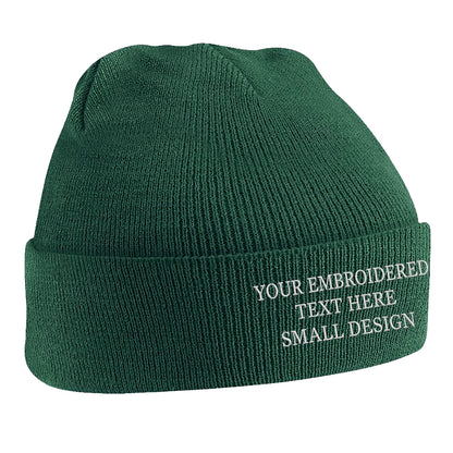 Personalised Custom Small Text Beanie Hat