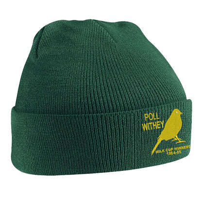 Retro Norwich Milk Cup Winners 1984-85 Embroidered Beanie Hat