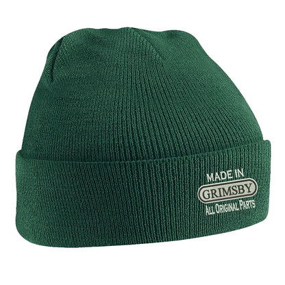 Made in Grimsby All Original Parts Embroidered Beanie Hat