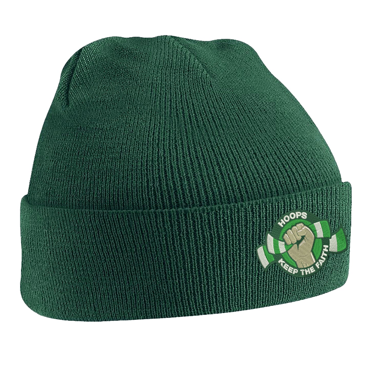 Hoops Keep The Faith Embroidered Beanie Hat