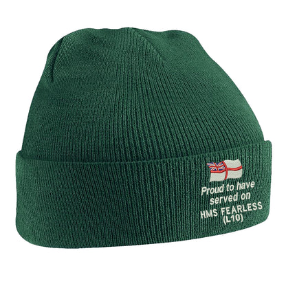 Proud to Have Served on HMS Fearless (L10) Beanie Hat