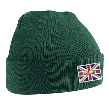 Pompey Coloured Union Jack Beanie Hat