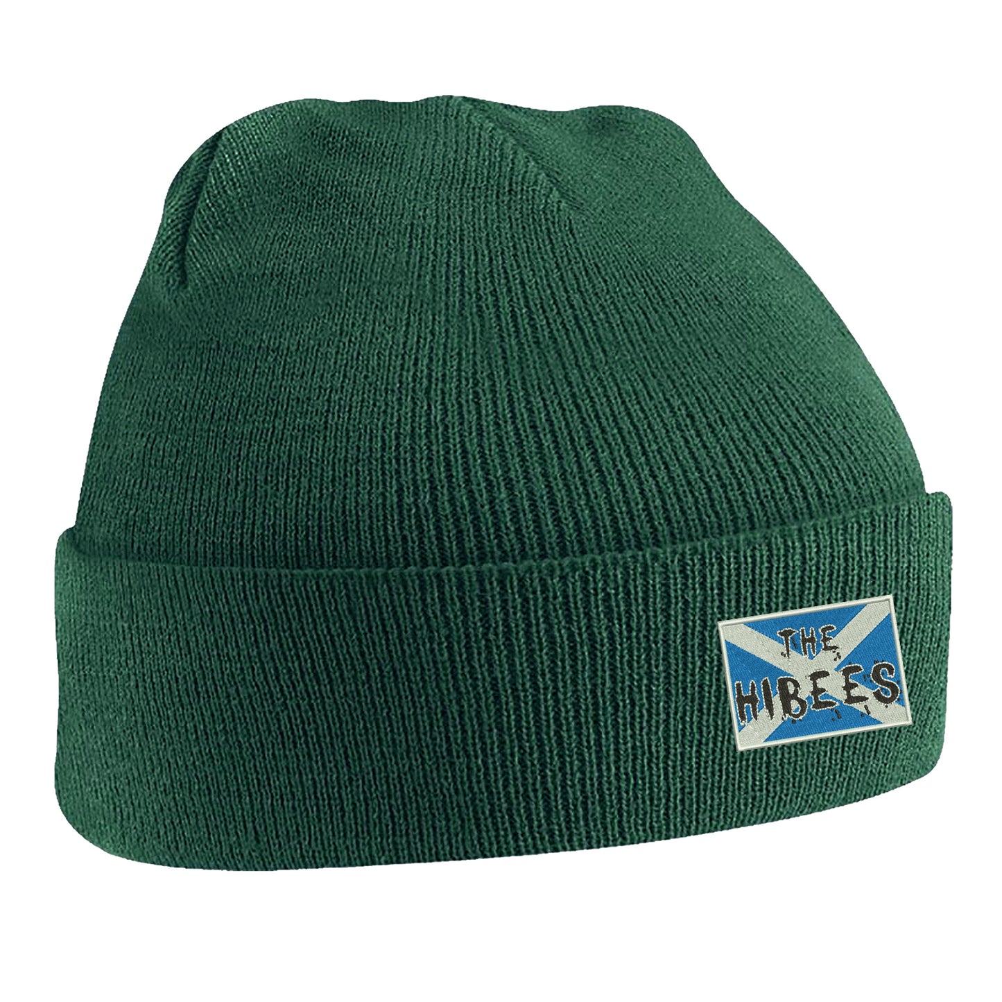 The Hibees Grunge Flag of Scotland Embroidered Beanie Hat