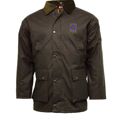 Retro Shrewsbury 1993 Embroidered Padded Wax Jacket