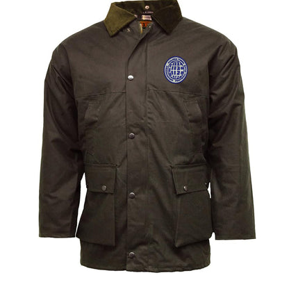 Retro Halifax 1970s Embroidered Padded Wax Jacket