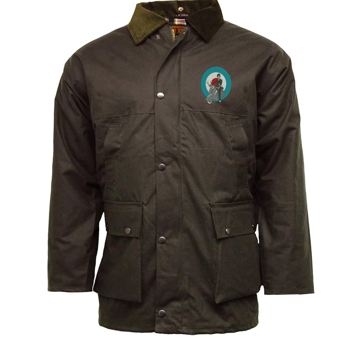 Retro MOD Scooter Padded Wax Jacket