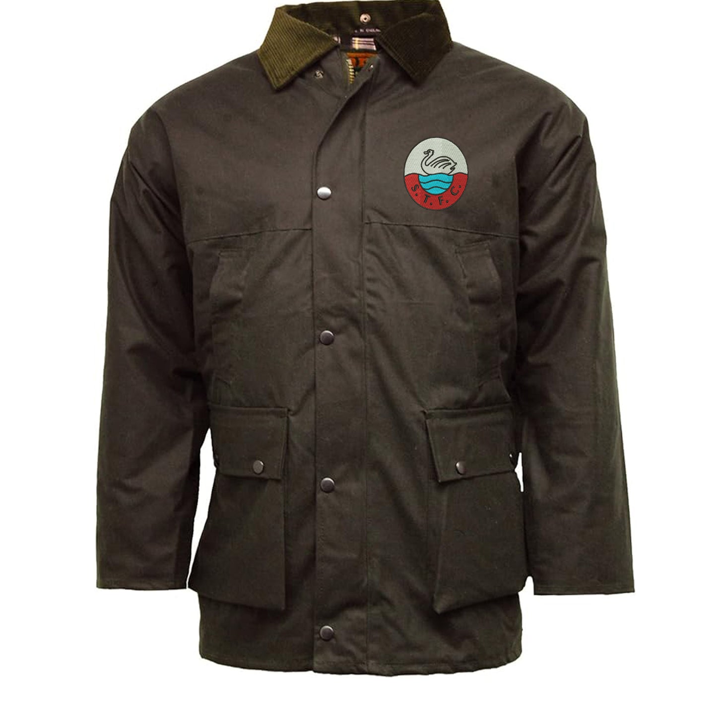 Retro Swansea 1960s Embroidered Padded Wax Jacket