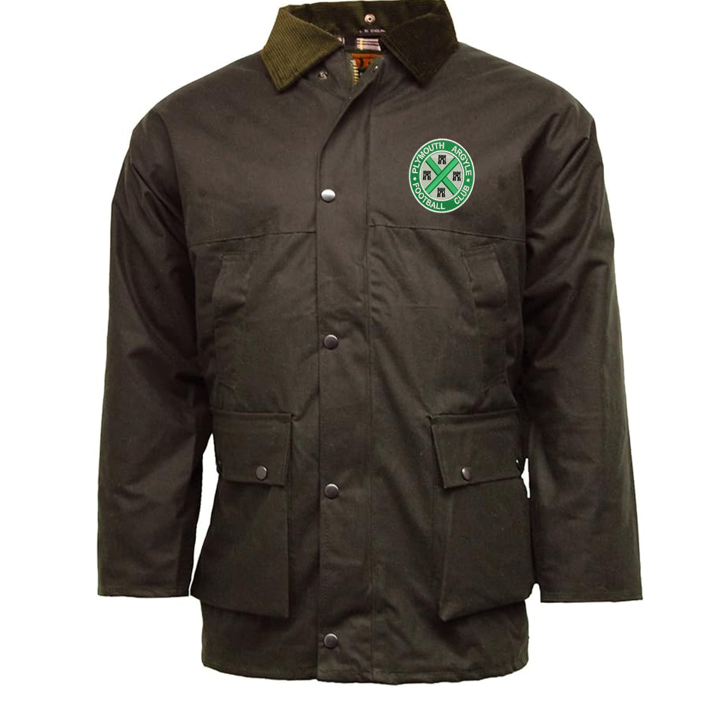 Retro Plymouth 1911 Embroidered Padded Wax Jacket