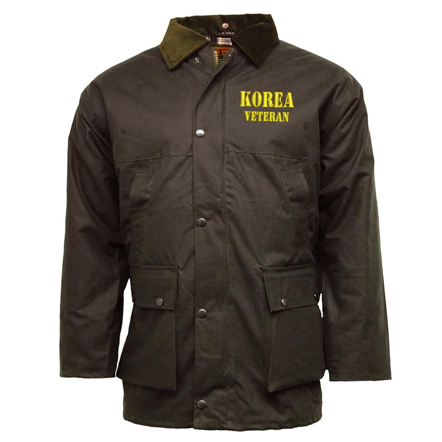 Korea Veteran Embroidered Padded Wax Jacket