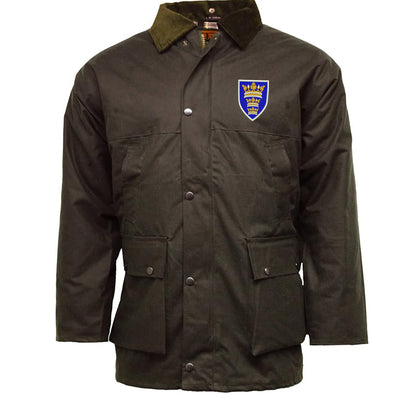 Retro Hull 1935 Embroidered Padded Wax Jacket