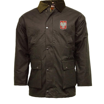Retro Poland Embroidered Padded Wax Jacket
