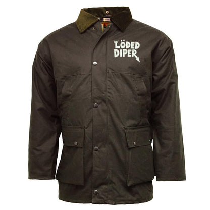 Loded Diper Embroidered Padded Wax Jacket