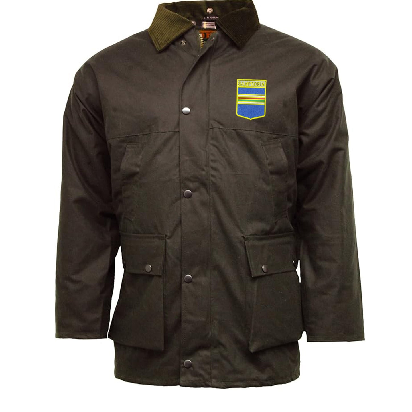 Retro Sampdoria 1960s Embroidered Padded Wax Jacket