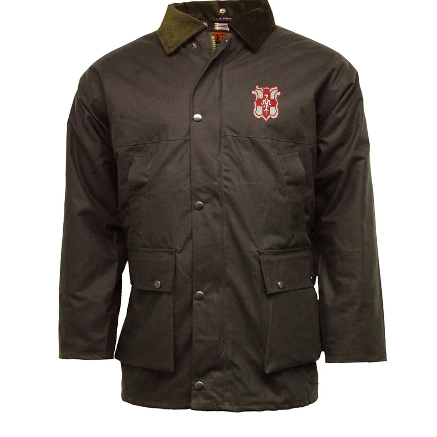 Retro Lincoln 1950s Embroidered Padded Wax Jacket