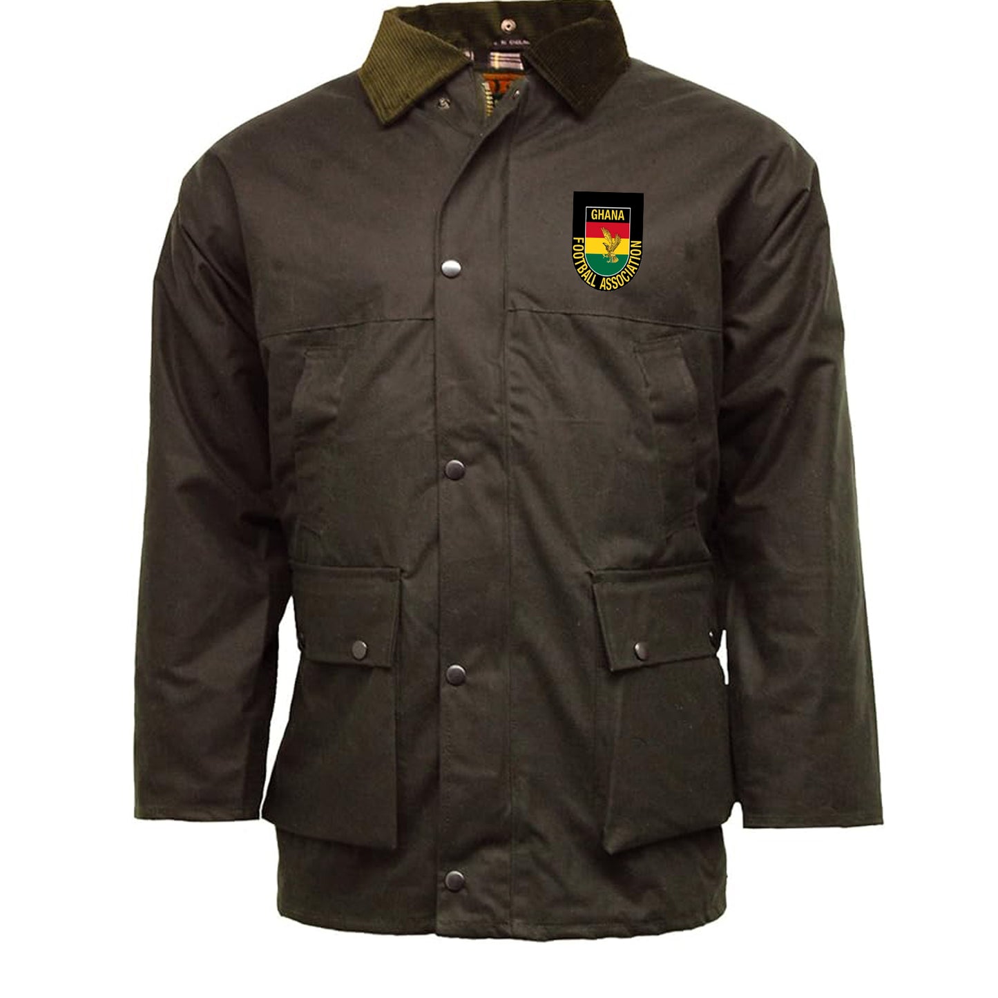 Retro Ghana 1966 Embroidered Padded Wax Jacket