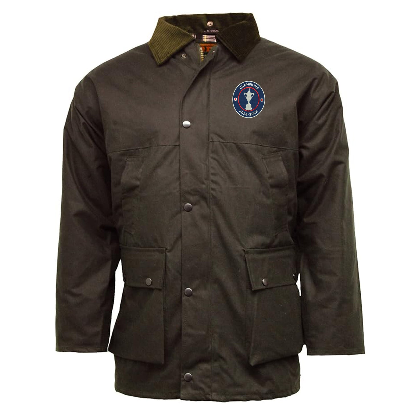 Falkirk Champions 2024-2025 Embroidered Padded Wax Jacket