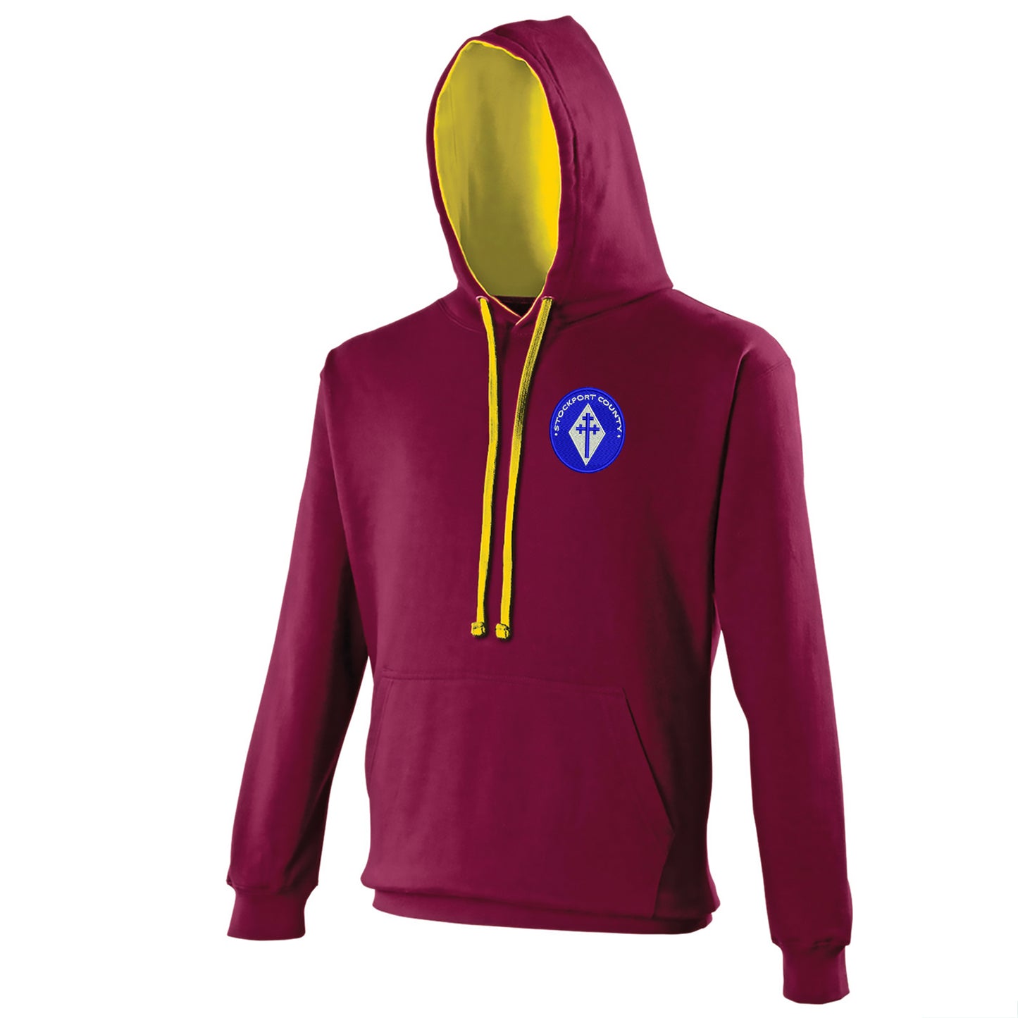 Retro Stockport 1978 Embroidered Contrast Hoodie