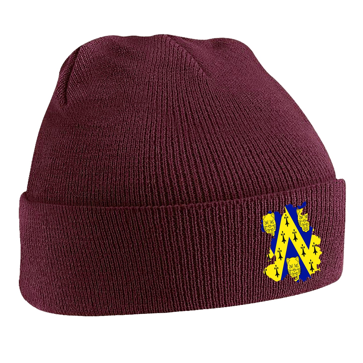 Shropshire Flag Map Embroidered Beanie Hat
