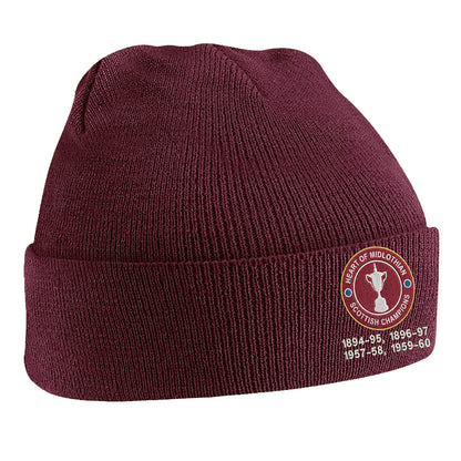 Hearts Scottish Champions Football Beanie Hat