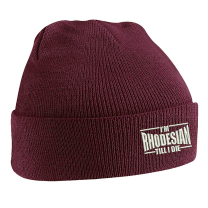 I'm Rhodesian Till I Die Embroidered Beanie Hat