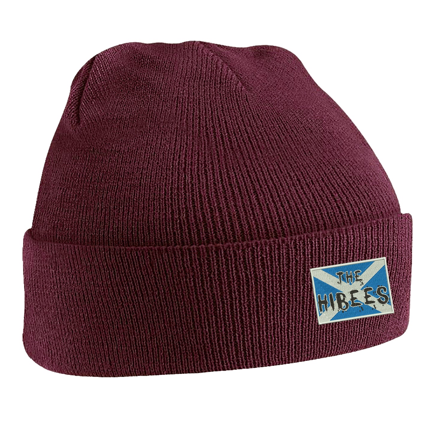 The Hibees Grunge Flag of Scotland Embroidered Beanie Hat
