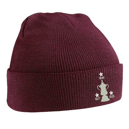 Retro Sheff Wed Three Time Cup Winners Embroidered Beanie Hat
