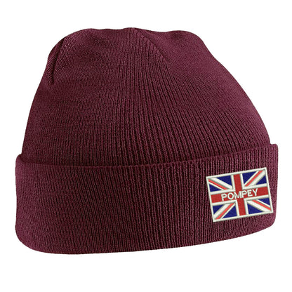 Pompey Coloured Union Jack Beanie Hat