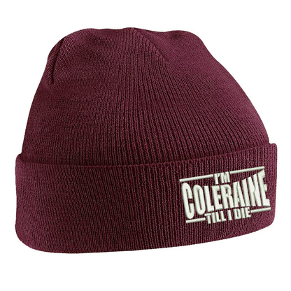 I am Coleraine Embroidered Beanie Hat