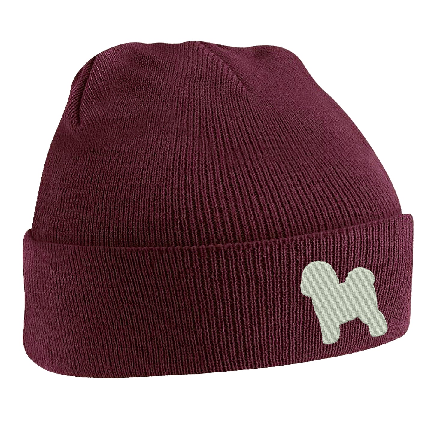 Bichon Frise Embroidered Beanie Hat